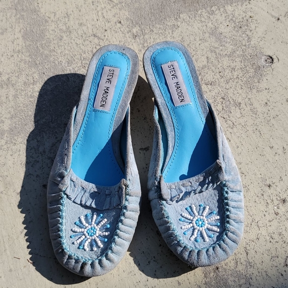 Steve Madden Shoes - Steve Madden Baby Blue Slides (6)